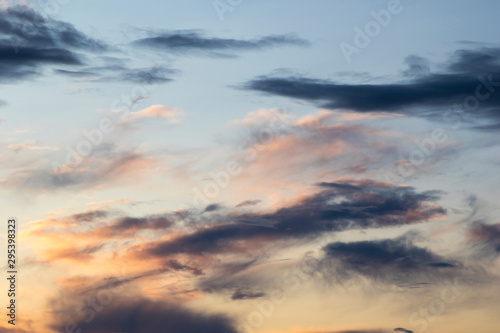 Clouds at sunset  amazing sky  nature background