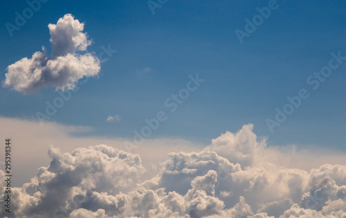 Storm clouds, dramatic sky, nature background photo