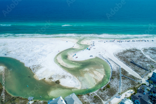Aerial View of the Outflow at Grayton Beach, Florida