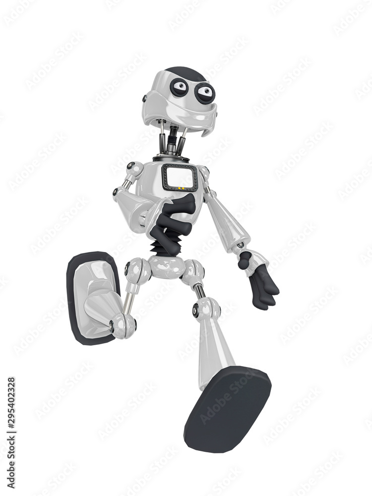 robot cartoon running robot cartoon running