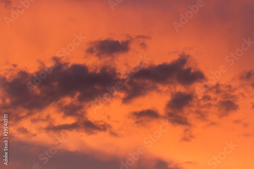 Fantastic red sunset sky background © pushish images