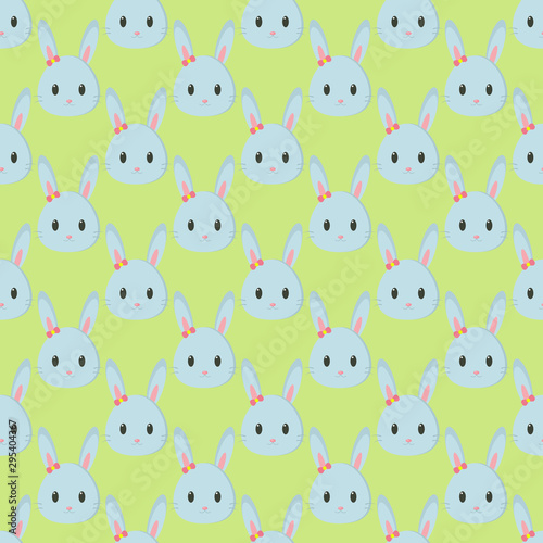 Easter seamless pattern with rabbits for wrapping paper, wallpaper, web page background and more.