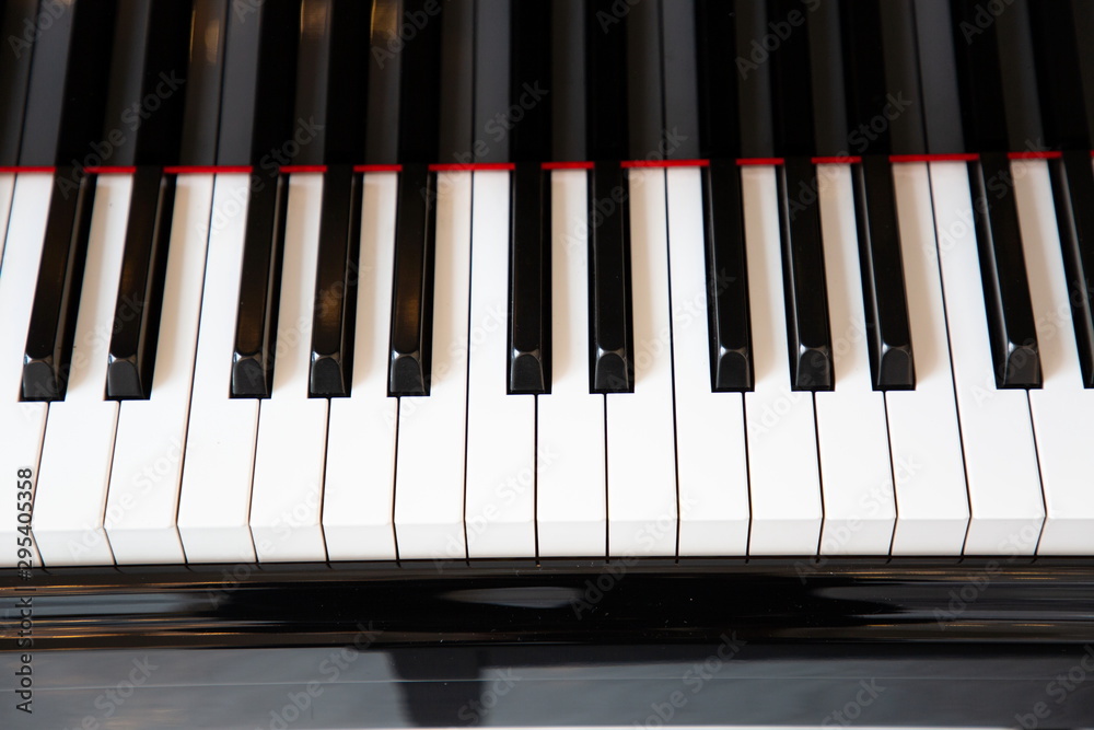 top view piano keyboard , sound board musical instrument black and white color . top view piano keyboard , sound board musical instrument black and white color .