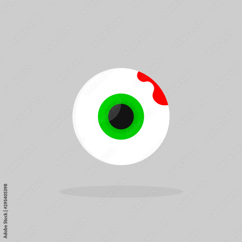 Eye icon, Halloween symbol, flat design template, vector illustration Eye icon, Halloween symbol, flat design template, vector illustration