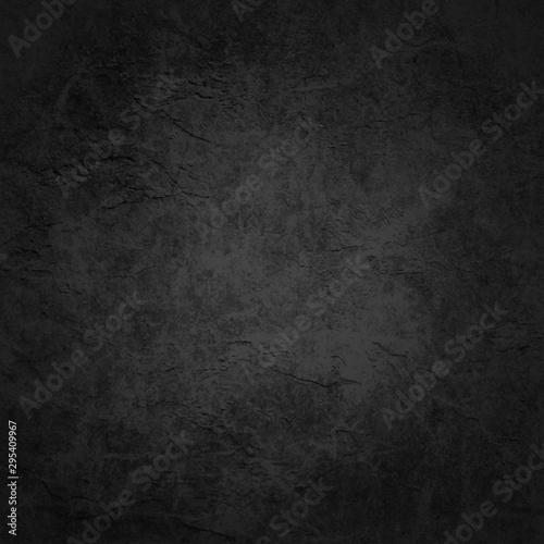 Elegant black background vector illustrationn with vintge distressed grunge texture and dark gray charcoal color paint © Arlenta Apostrophe