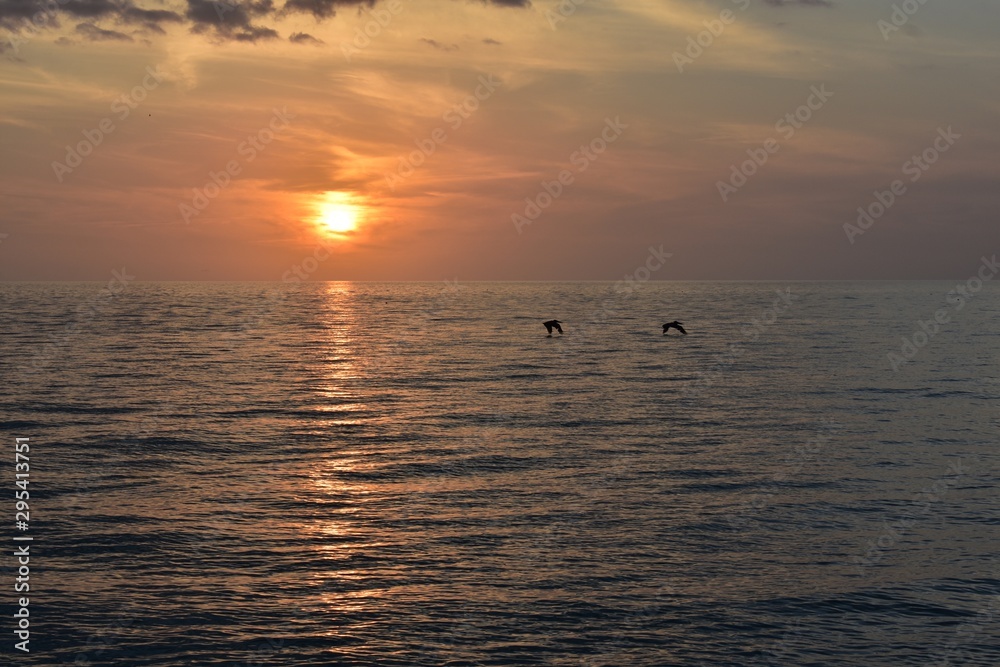 sunset at the sea sunset at the sea