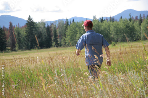 Farmer walking through field  © Cody