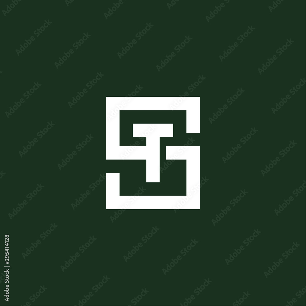 the initial letter ST box logo. from company icon template - vector the initial letter ST box logo. from company icon template - vector