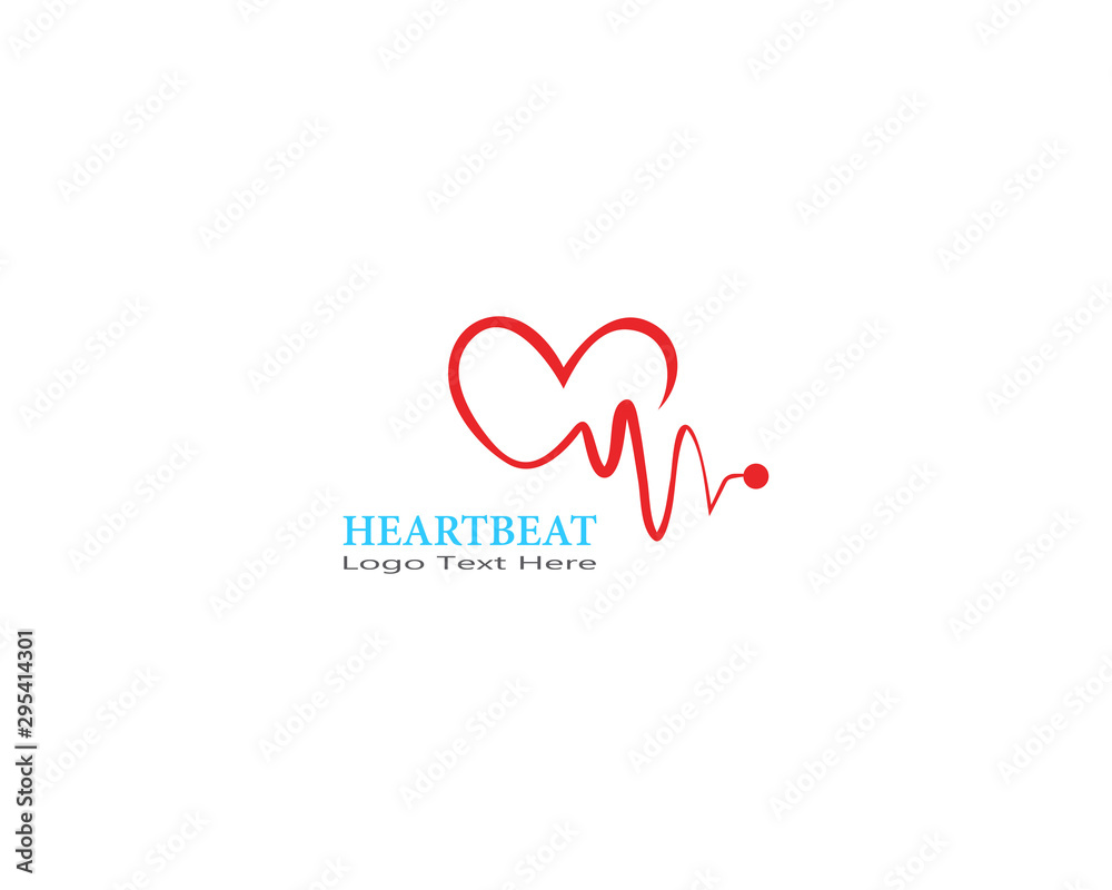 Simple design heartbeat pulse template vector Simple design heartbeat pulse template vector