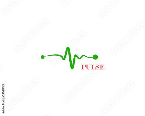 Design health medical heartbeat pulse line template