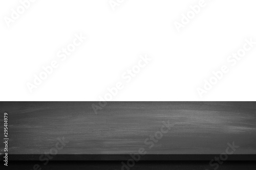 Black table top isolated on white background.