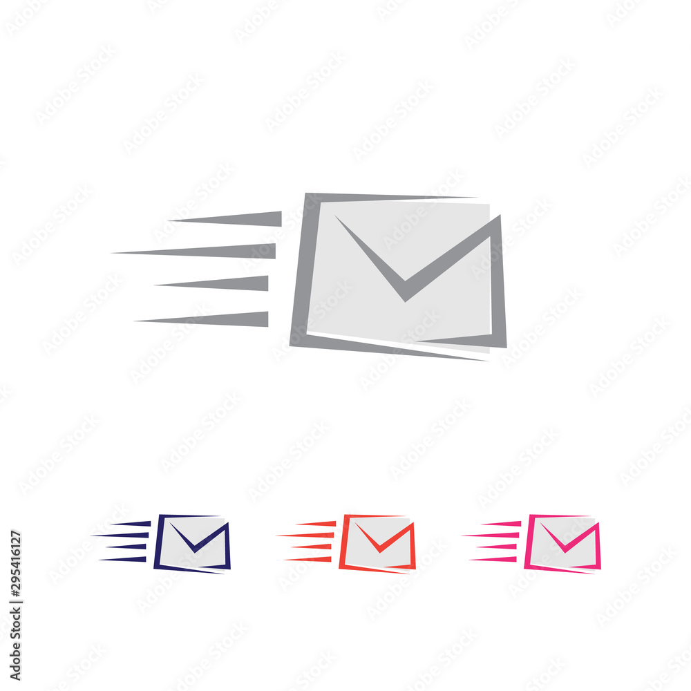fast messaging email icon logo design vector in modern style fast messaging email icon logo design vector in modern style