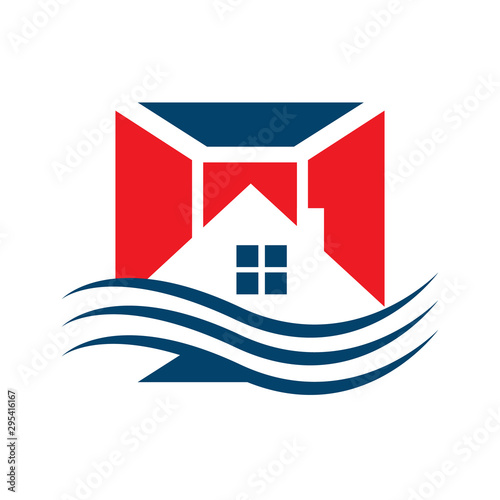 home restoration logo design after disaster repair property maintenance house renovation icon