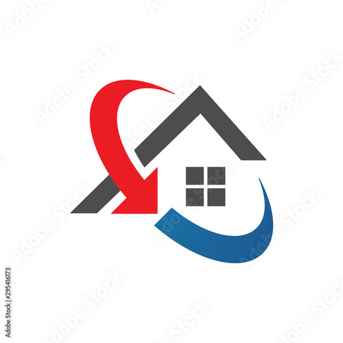 home restoration logo design after disaster repair property maintenance house renovation icon