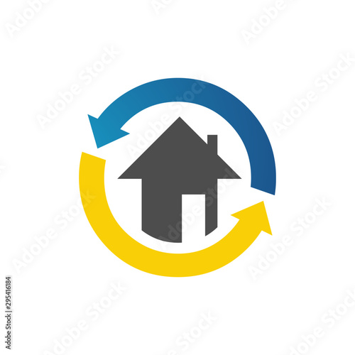 home restoration logo design after disaster repair property maintenance house renovation icon