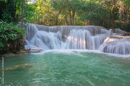 waterfall in rainforest at National Park, Thailand © Wisarut
