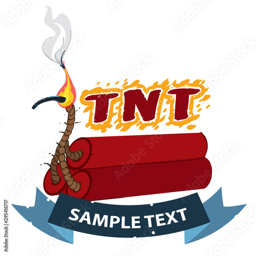 Dynamite logo with a banner for an inscription