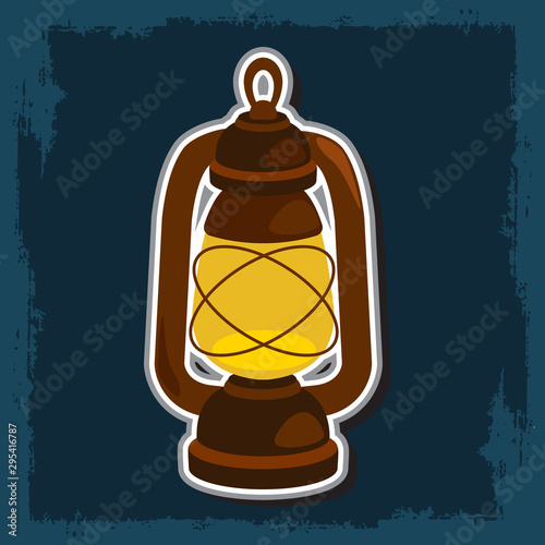Kerosene lamp.