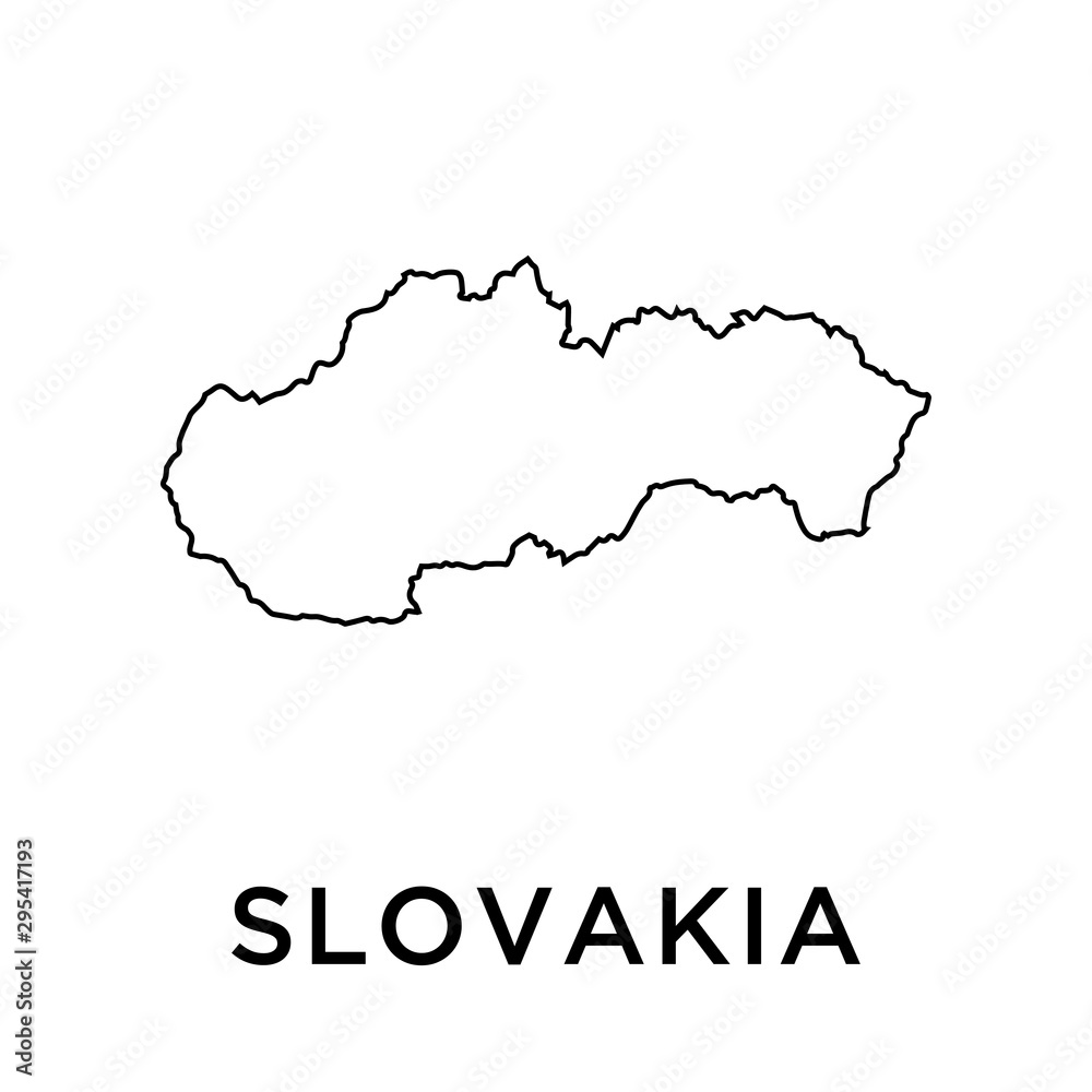 Slovakia map vector design template