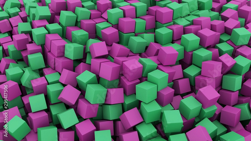 Naklejka sztuka 3D wzór blok