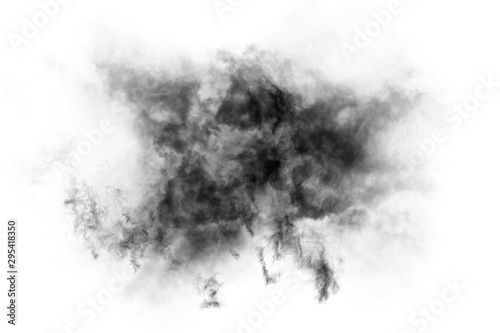 Textured Smoke,Abstract black,isolated on white background