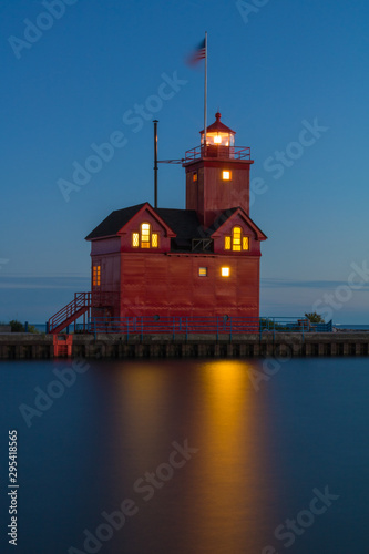 lighthouse at night