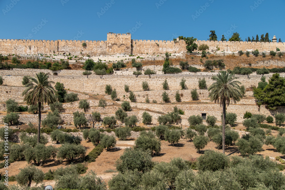 View of the Golden Gate in the Wall from Outside the Old City of Jerusalem