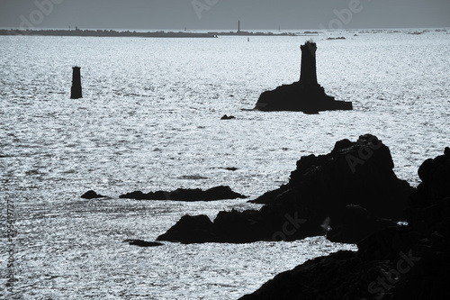 Lighthouse on Cape Sizun, Pointe du Raz. Finister. Brittany. France photo