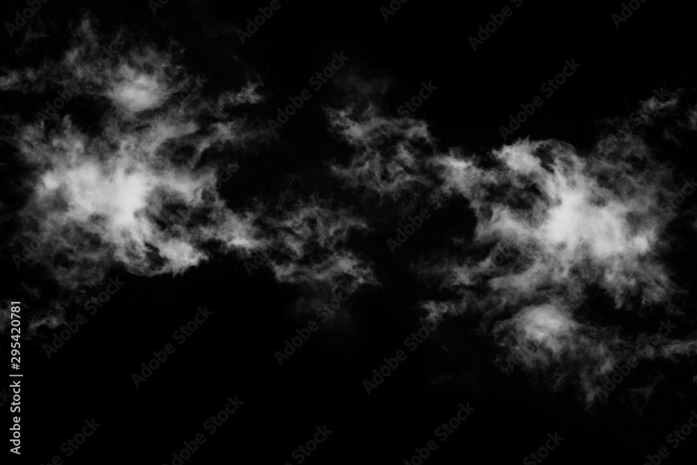 Naklejka premium Textured Smoke,Abstract black,isolated on black background