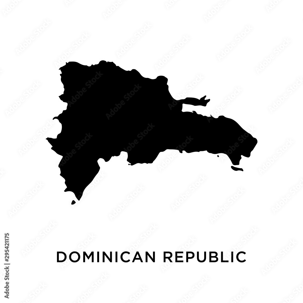 Dominican Republic map vector design template