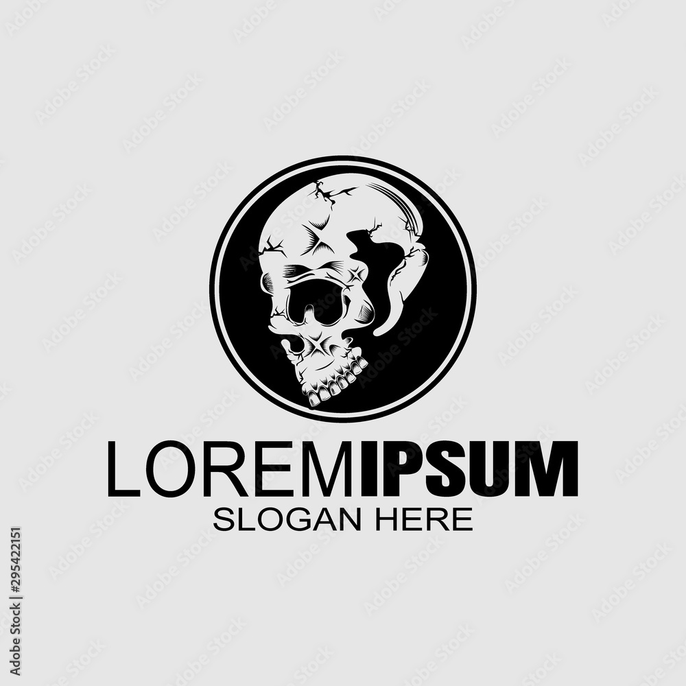 Skull logo, icon or skull illustration, vector of skeleton. Skull logo, icon or skull illustration, vector of skeleton.