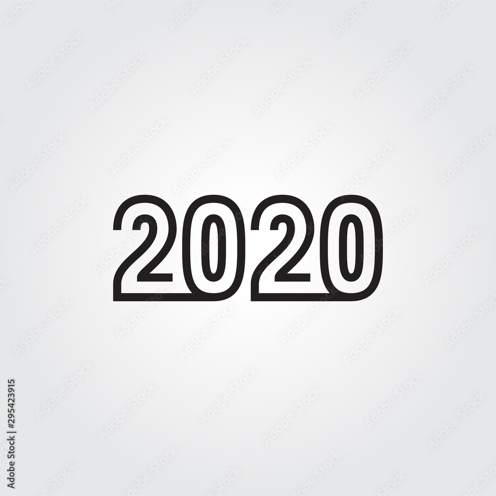 Happy New Year 2020 logo text design. Brochure design template, card, banner. Vector illustration Happy New Year 2020 logo text design. Brochure design template, card, banner. Vector illustration