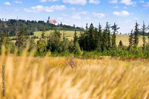  Virgin Mary church, Jeseníky landscape, Moravia, Czech republic photo