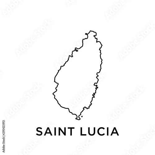 Saint Lucia map vector design template