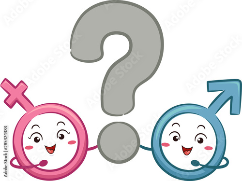 Mascot Male Female Symbol Q...