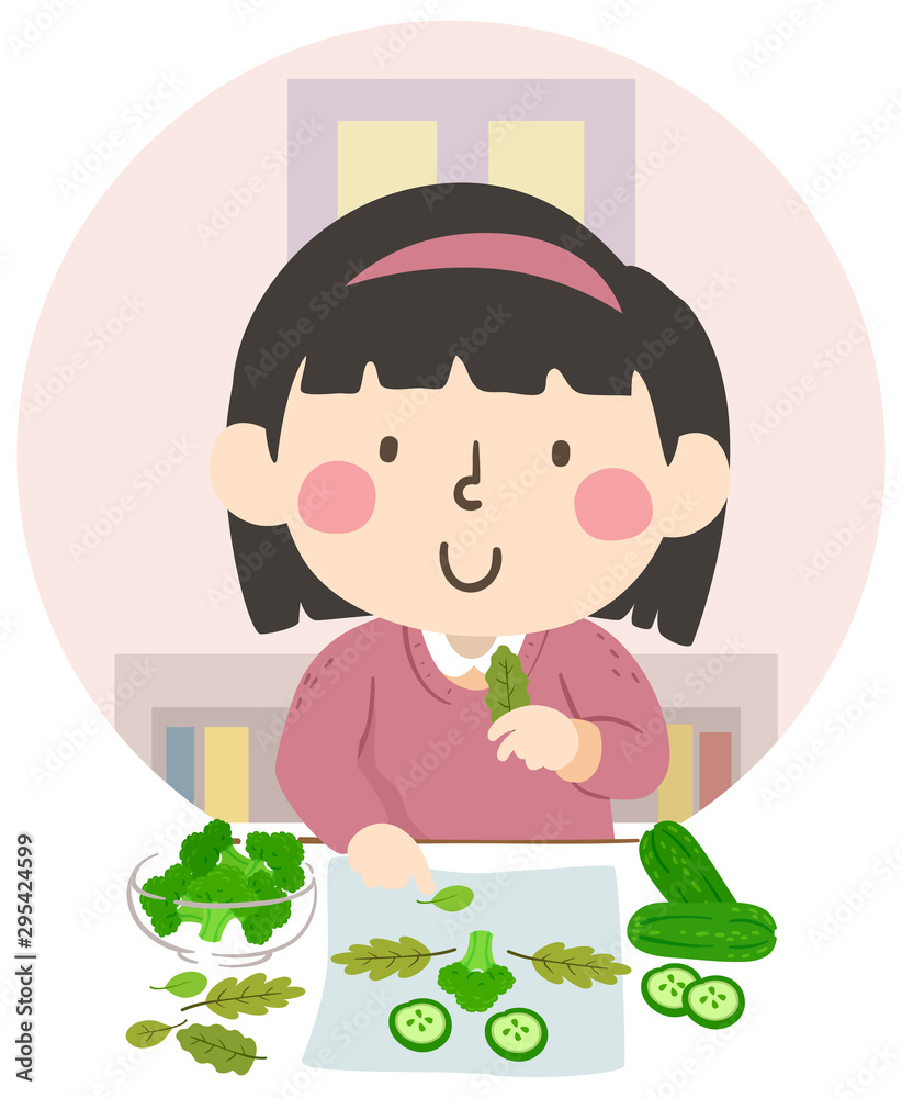 Kid Girl Assemble Plant Food Green Project Kid Girl Assemble Plant Food Green Project