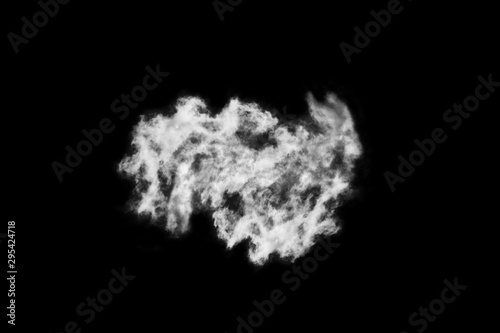 Textured cloud,Abstract black,isolated on black background