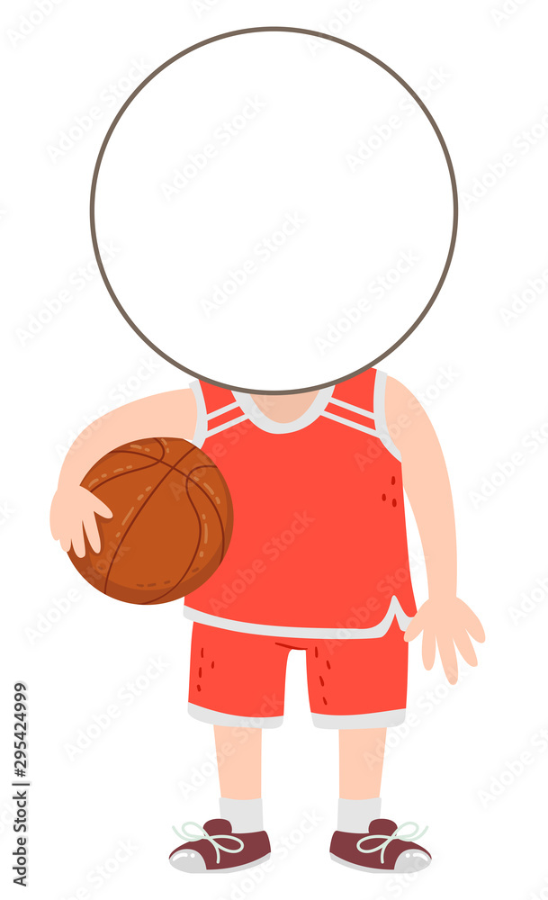 Kids Basketball Sport Head Illustration Kids Basketball Sport Head Illustration