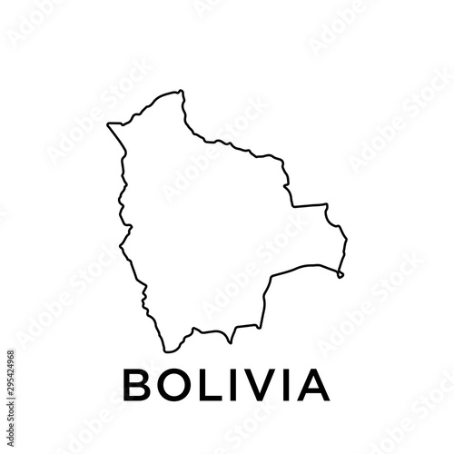 Bolivia map vector design template
