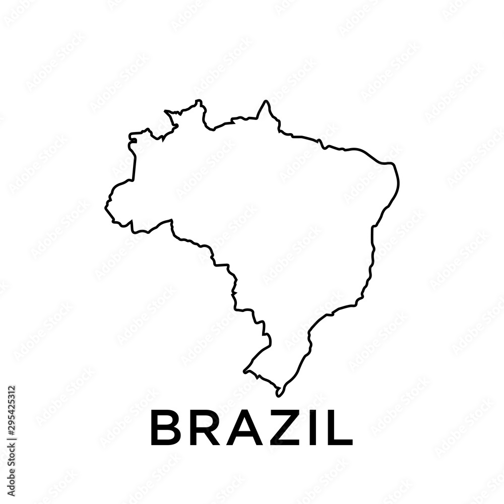 Brazil map vector design template