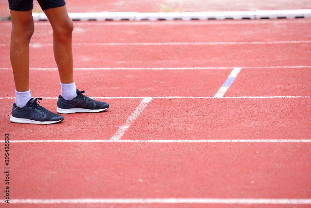 Preparing start on the treadmill to run outdoor sport. Preparing start on the treadmill to run outdoor sport.