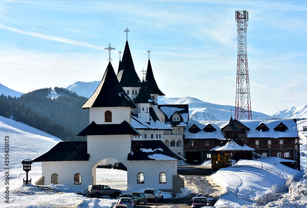 Prislop pass Maramures County - Romania in winter 10.Feb.2019 Prislop pass is the highest passage in the Eastern Carpathians, at 1416 m altitude, which connects the Maramureş Depression with Moldova.