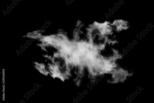 Textured cloud,Abstract black,isolated on black background