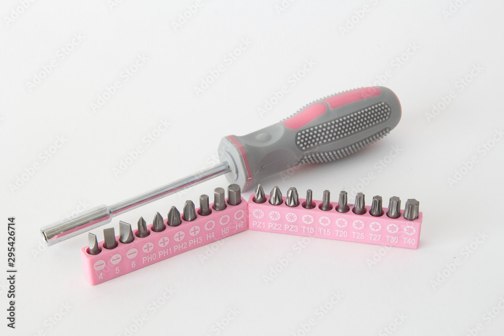 Screwdriver and screwdriver tip set Screwdriver and screwdriver tip set