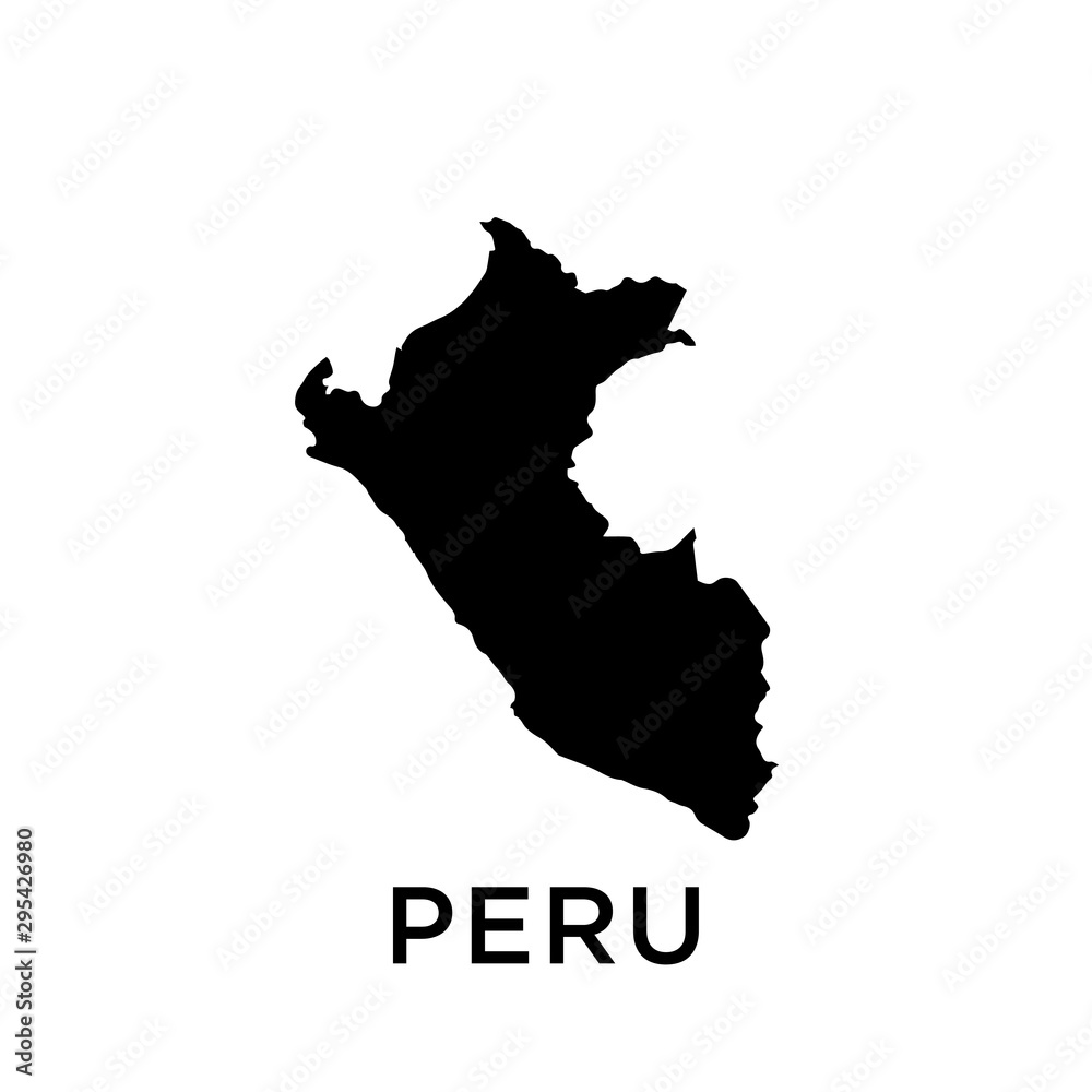 Peru map vector design template