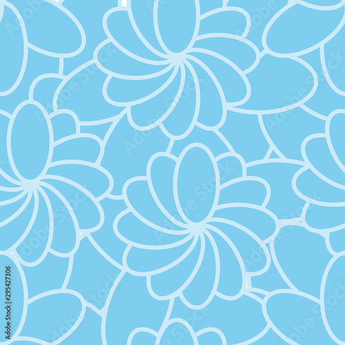 Seamless pattern in abstract pastel blue colors vector illustration for fabric and print paper