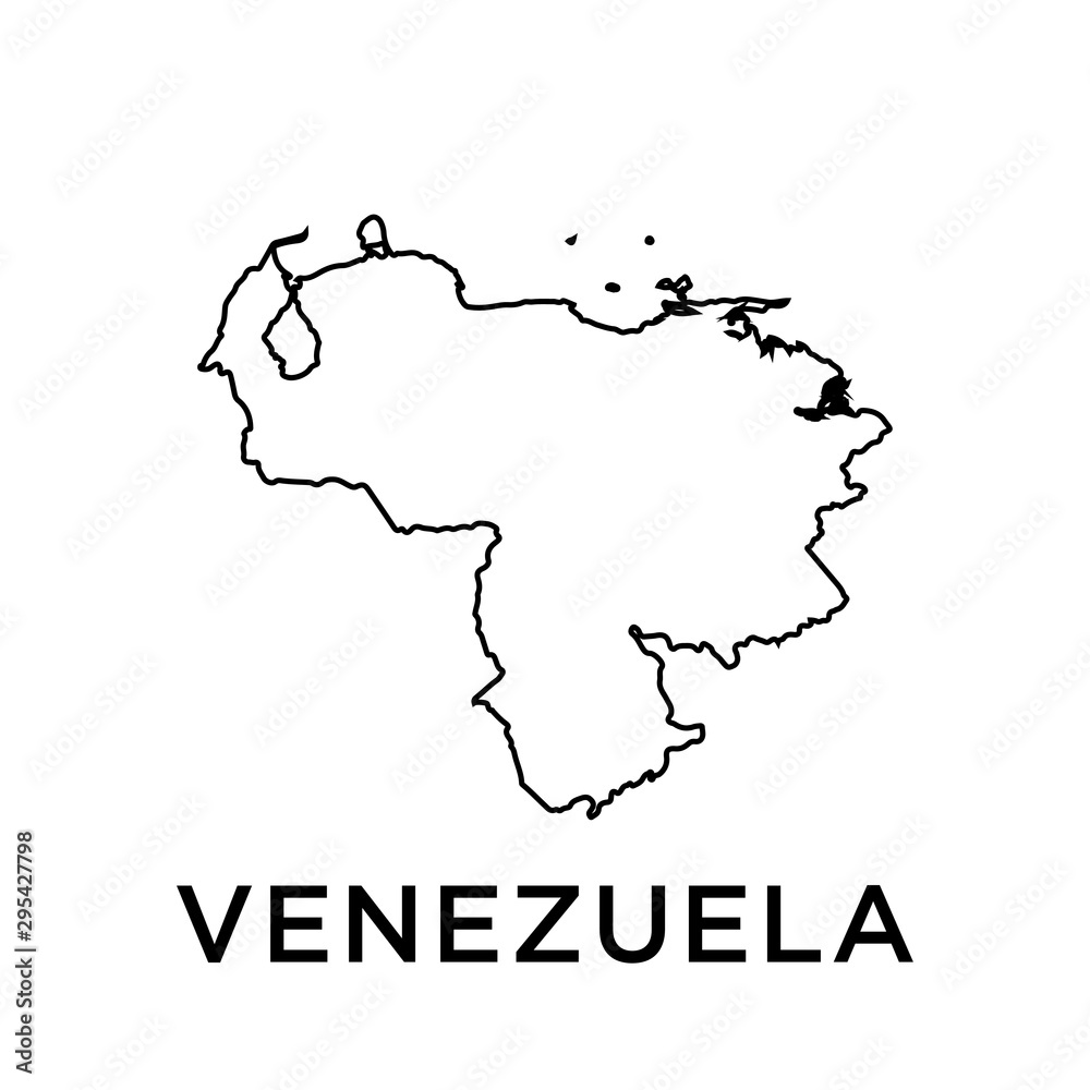 Venezuela map vector design template