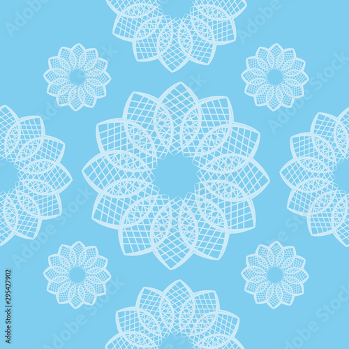 Seamless pattern in abstract pastel light blue colors vector illustration for fabric and print paper