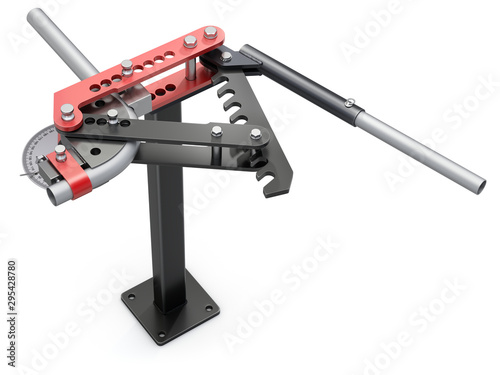 Slika na platnu Manual tube bender isolated on white background - 3d illustration