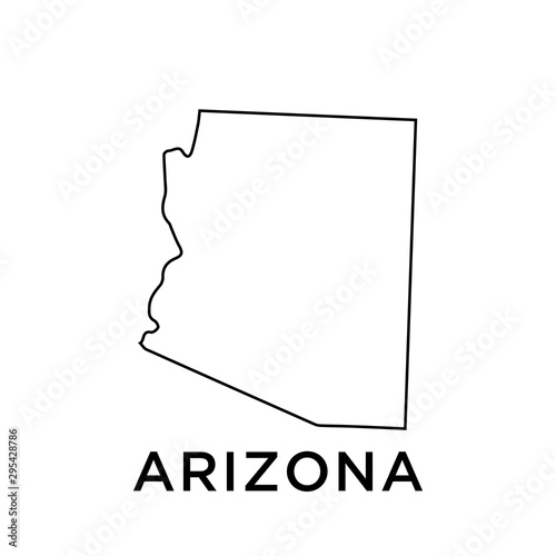 Arizona map vector design template